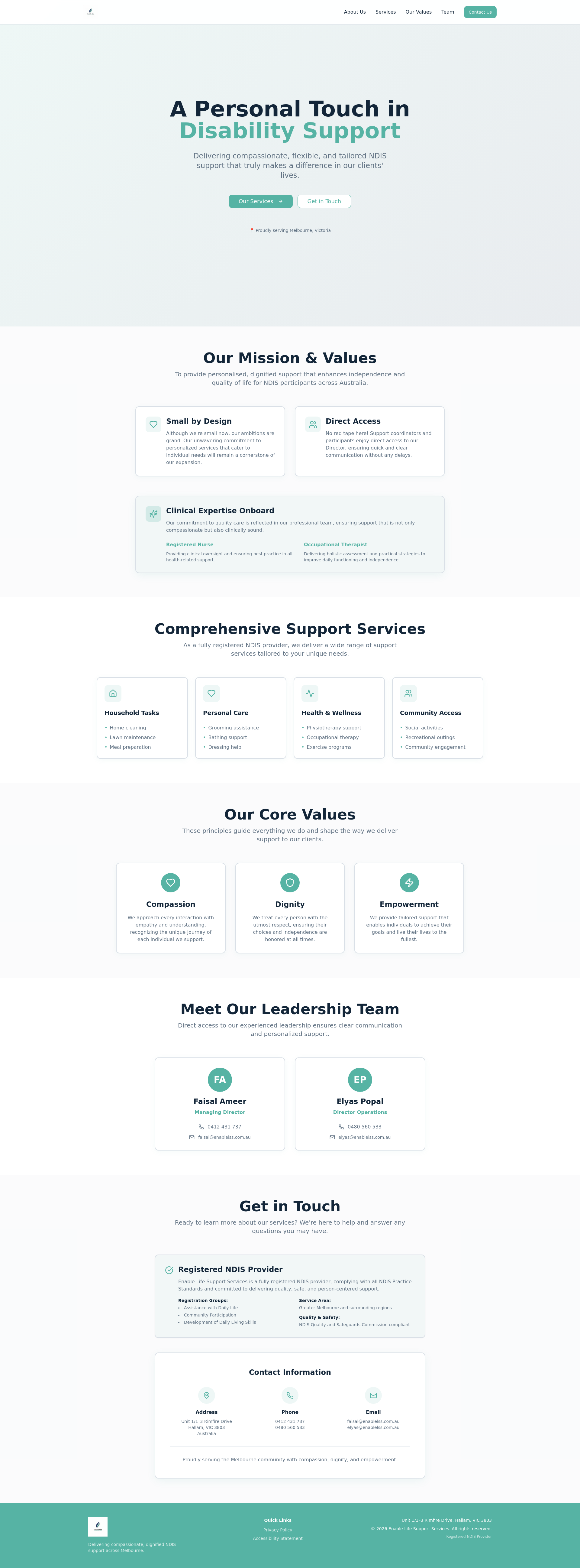 Enable Life Support Services | NDIS Provider Melbourne