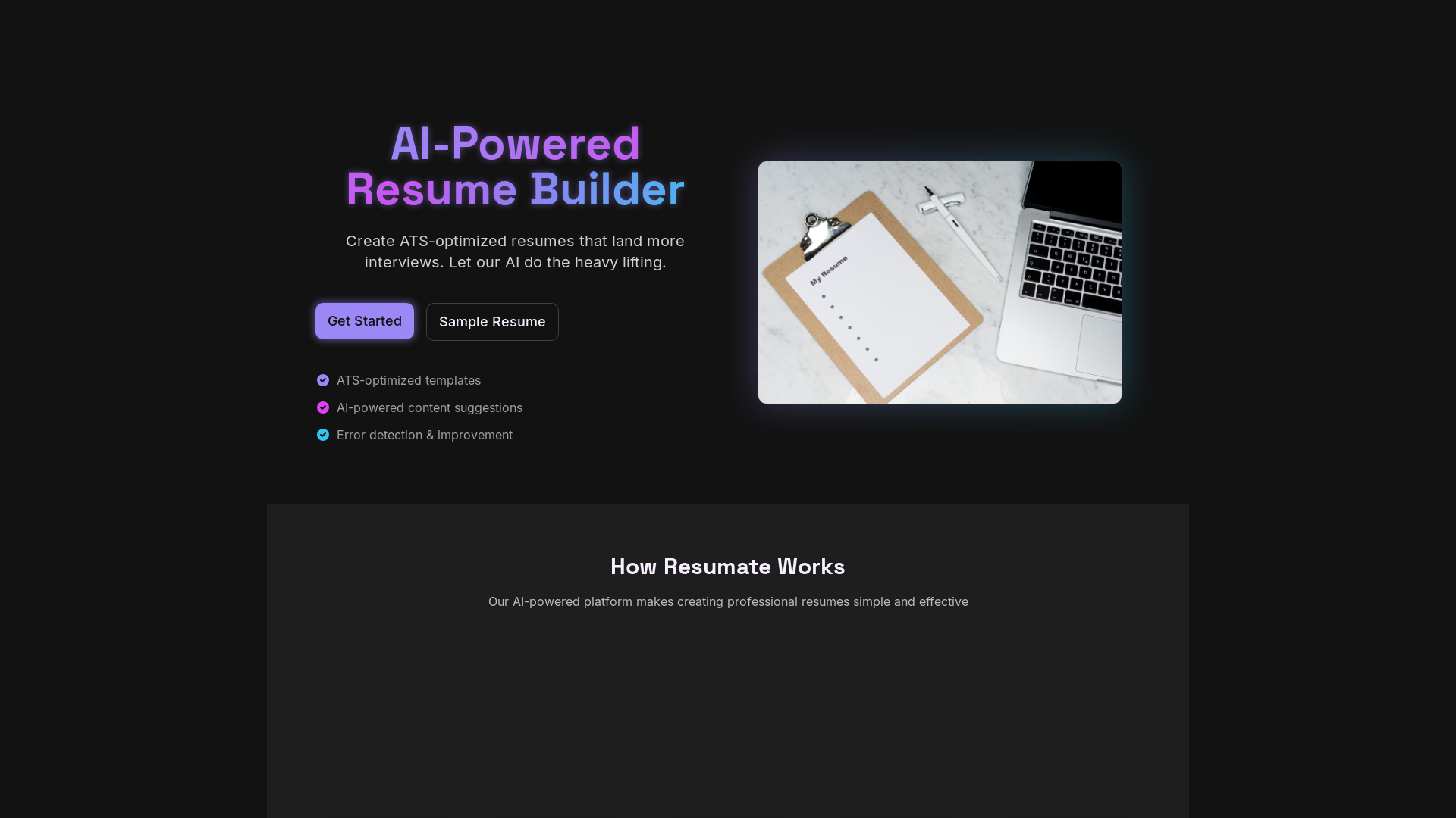 Modern Ai-powered Resume Builder Platform