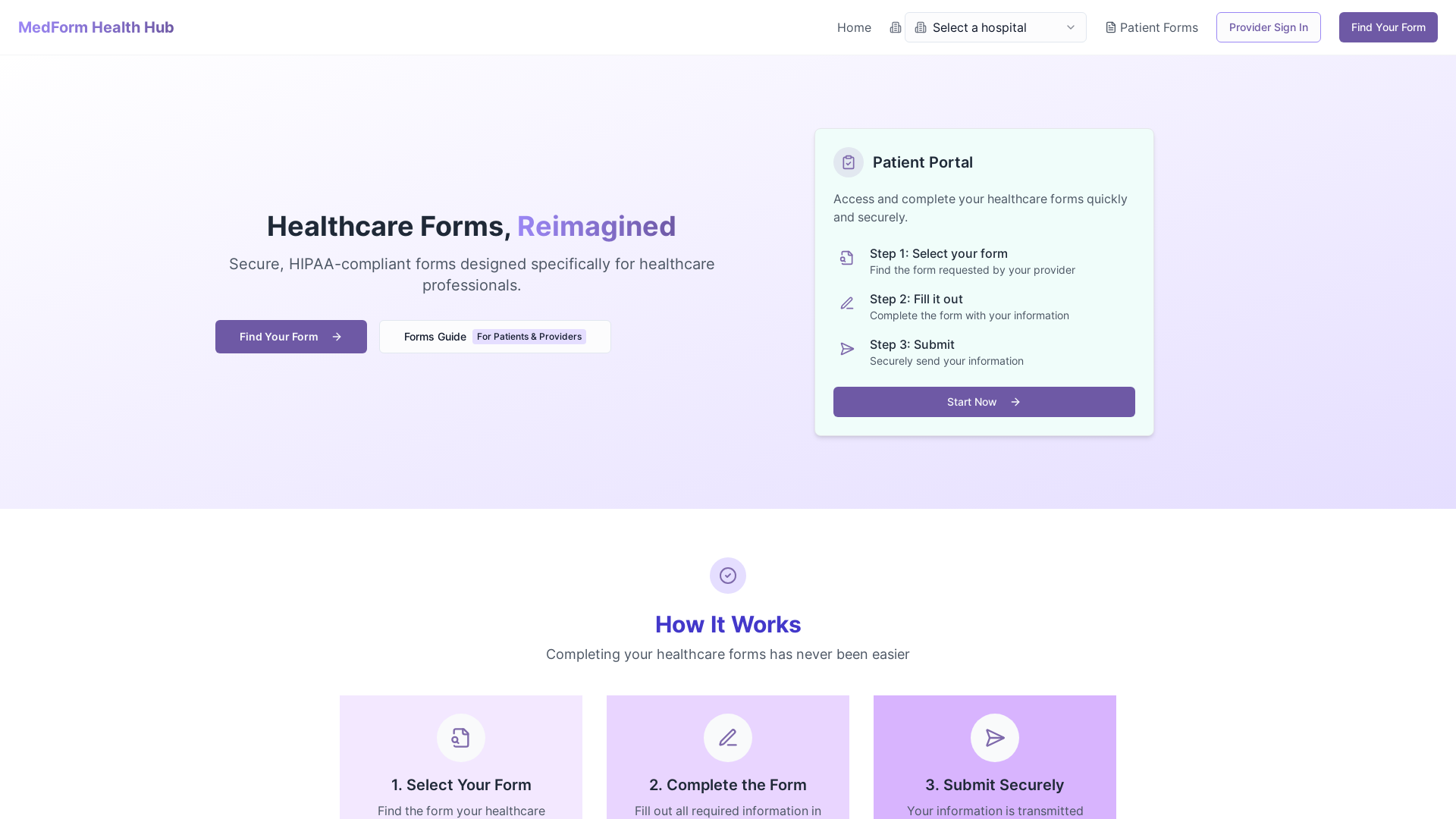 Professional Medical Forms & Assessments Platform