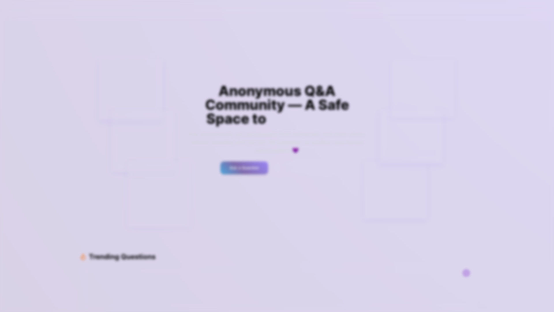 Community Anonymous Q & A Community Platform