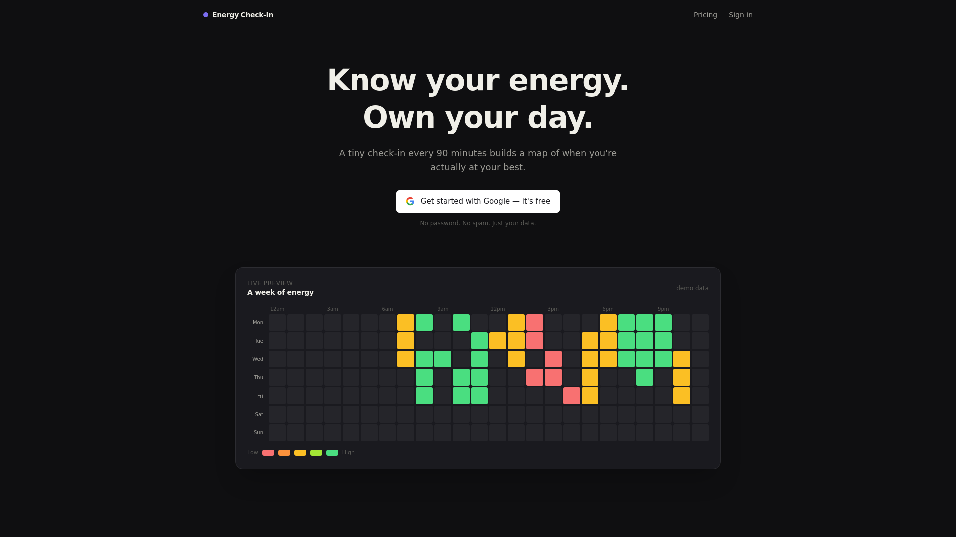 Energy Check-in App — official preview image