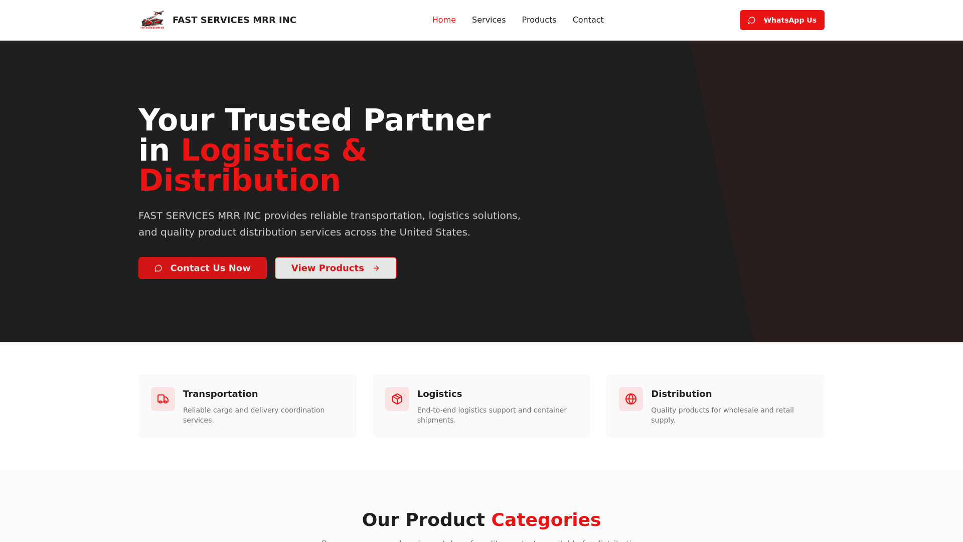 Lesser Known Fast Services FAST SERVICES MRR INC | Logistics, Transportation & Distribution