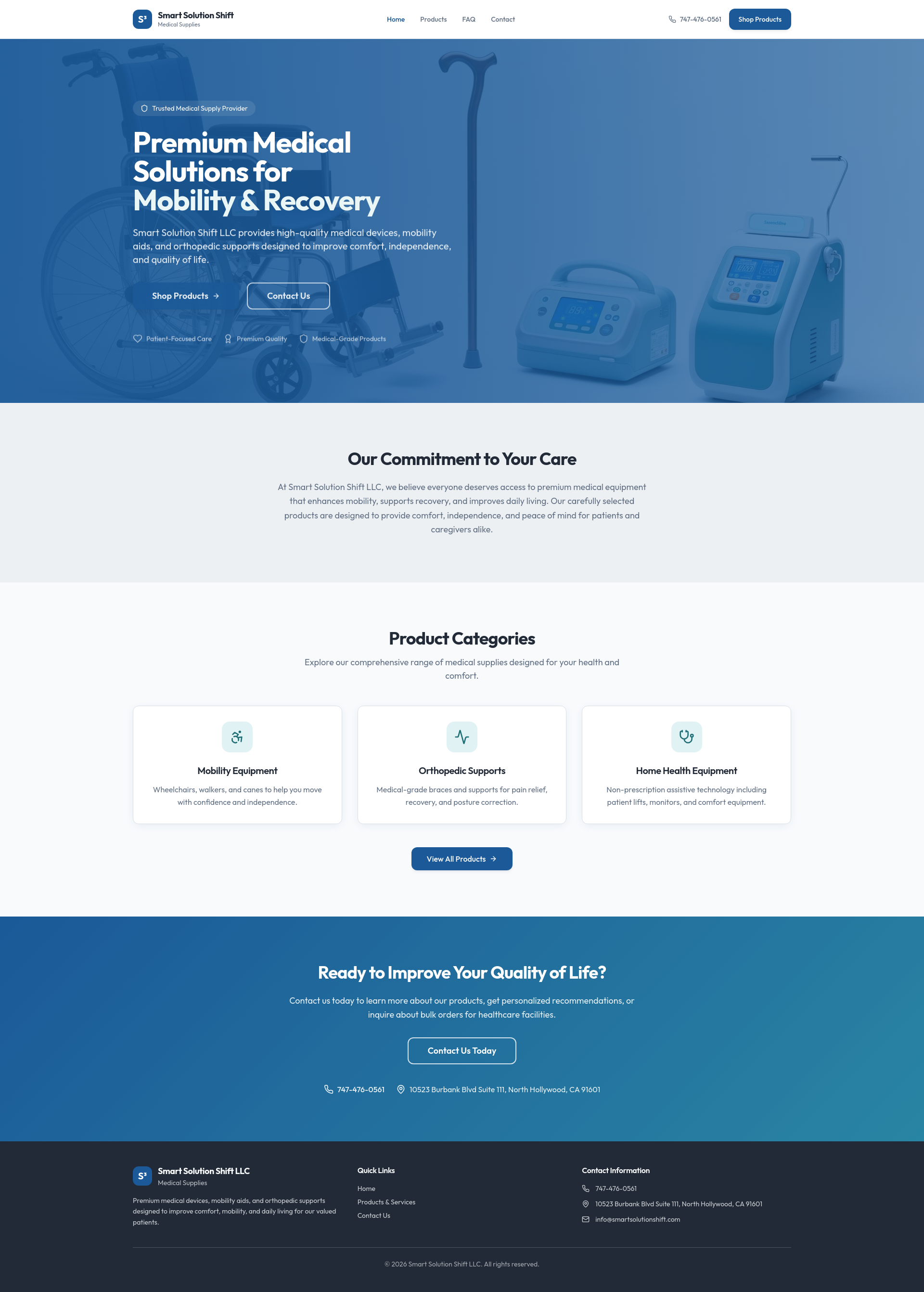 Smart Solution Shift LLC | Premium Medical Supplies & Equipment