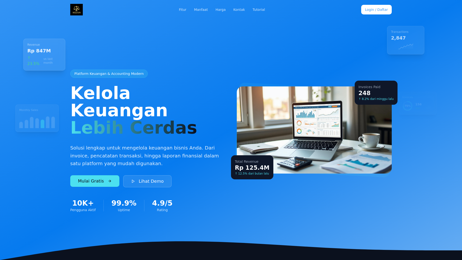 Mizan - Platform Keuangan & Accounting Modern