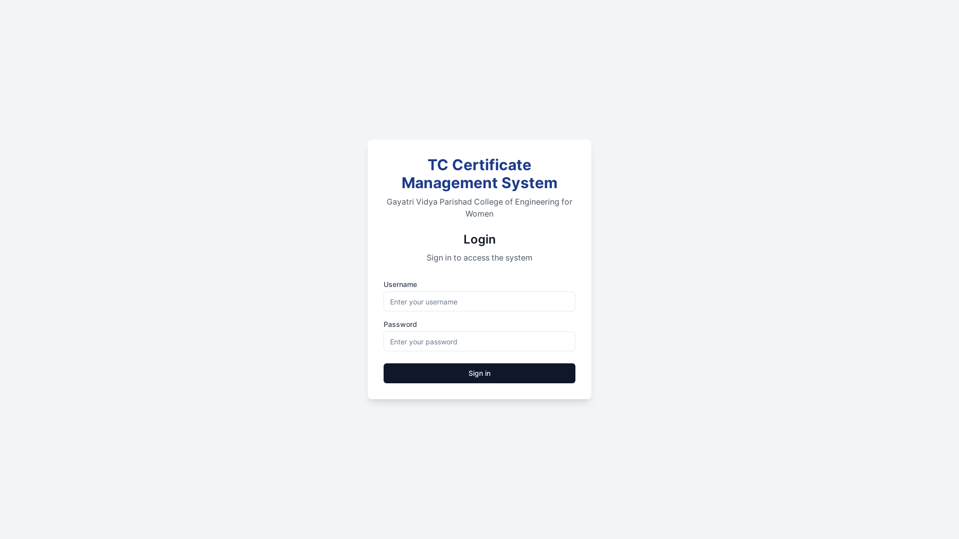 Professional Student Records & Certificates Platform