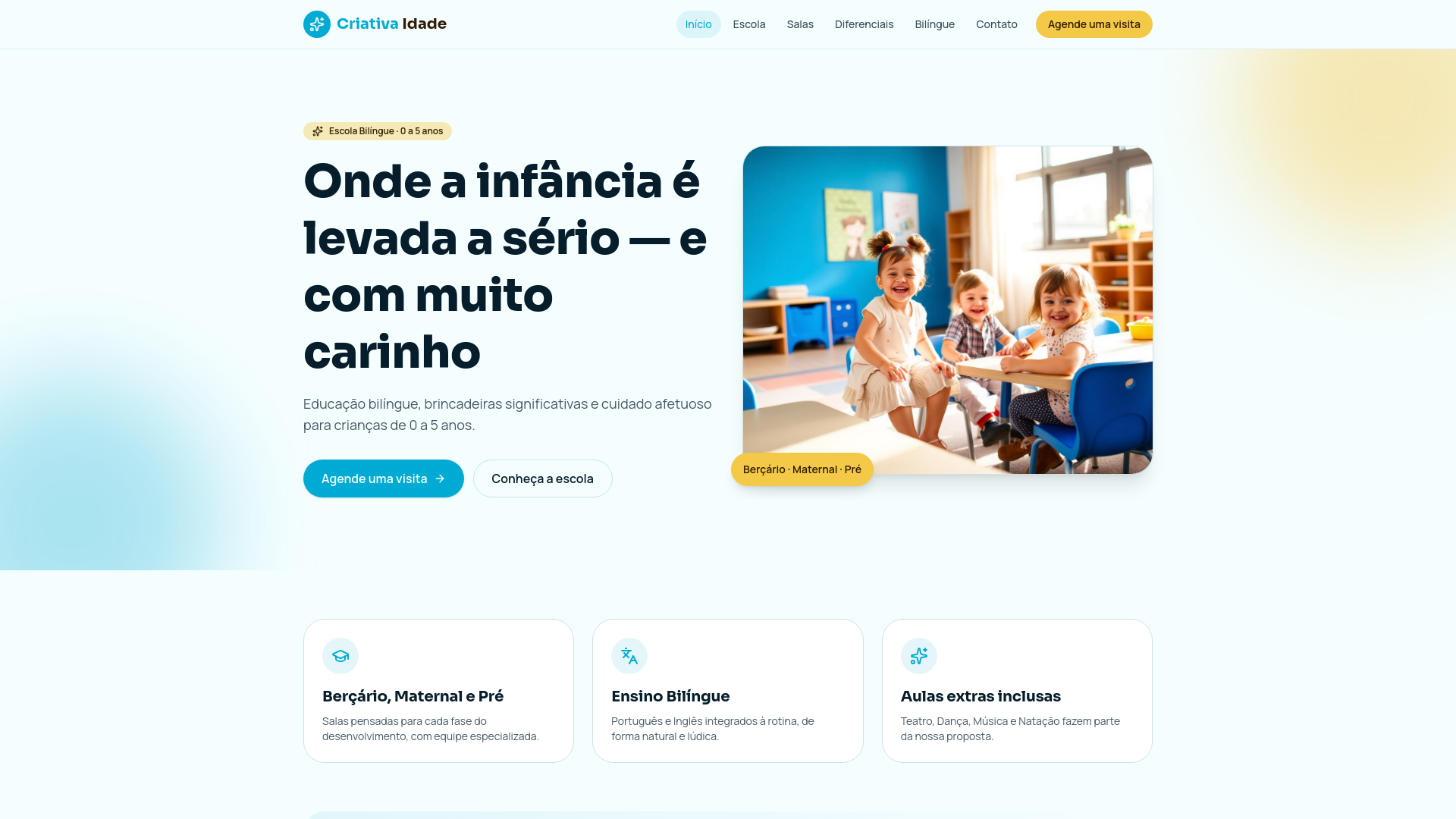 Criativa Idade — Escola Bilíngue de Educação Infantil