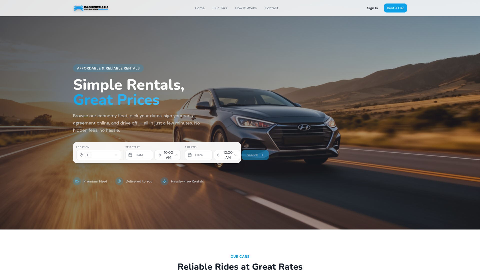 D&D Rentals — Affordable Car Rentals in Florida