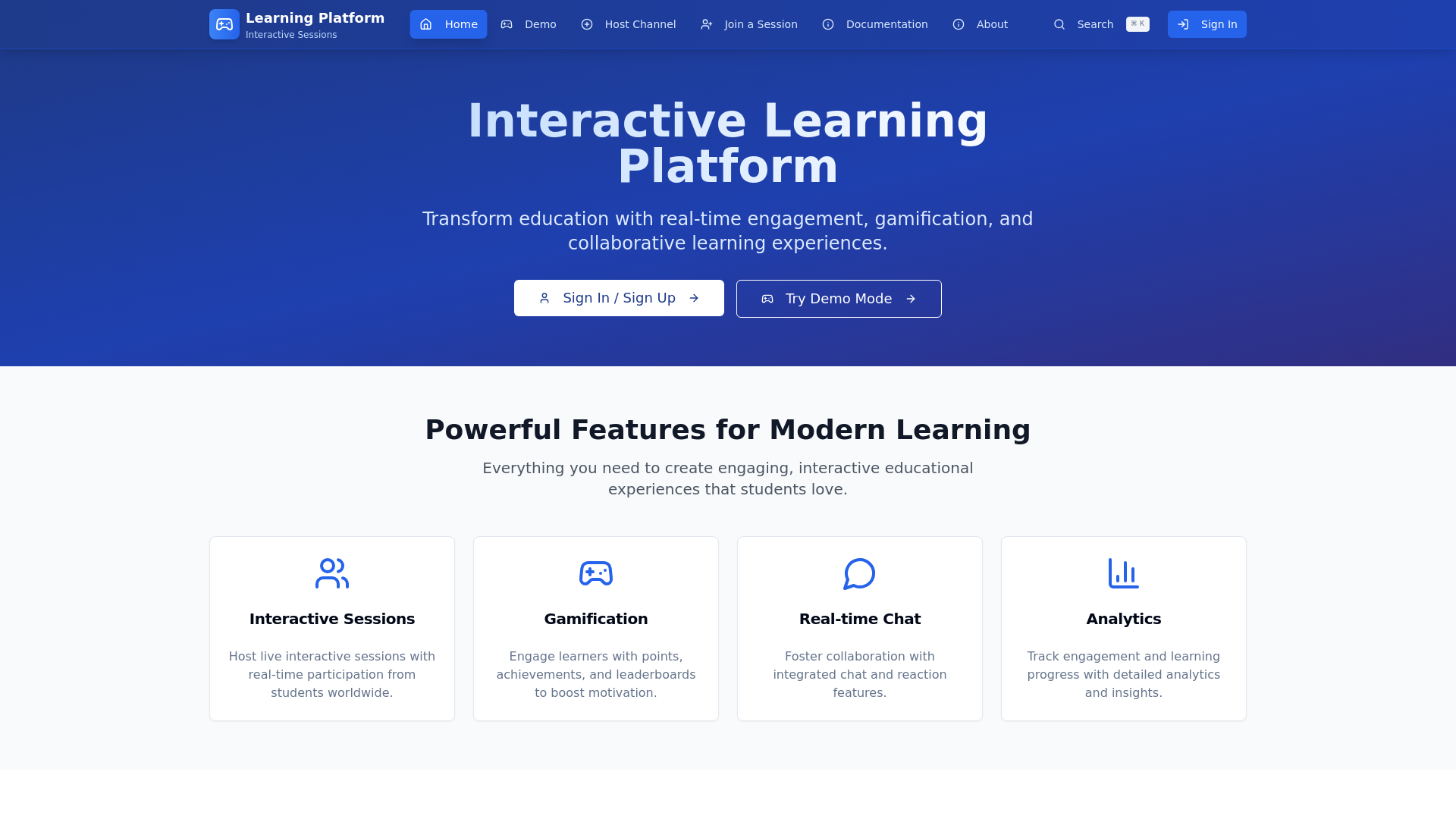 Interactive Learning Platform