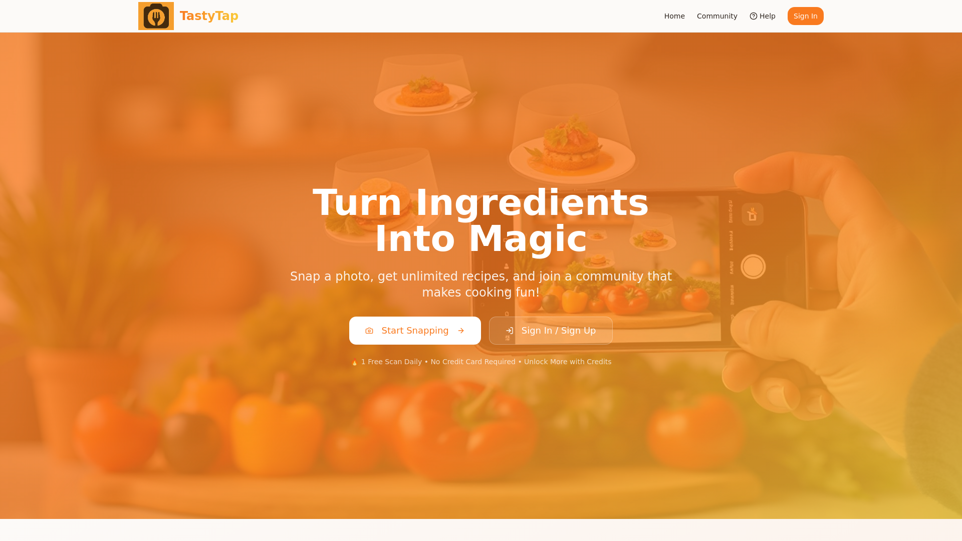1 Random Ingredients tastytap.ai - Turn Ingredients Into Magic