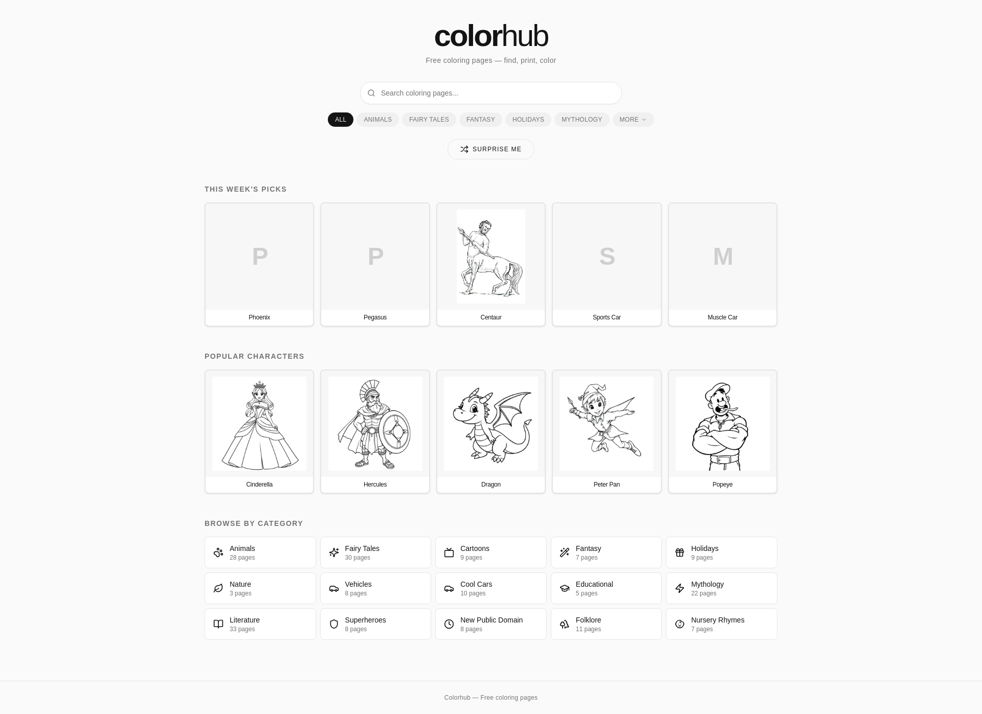 Colorhub — Free Coloring Pages to Print
