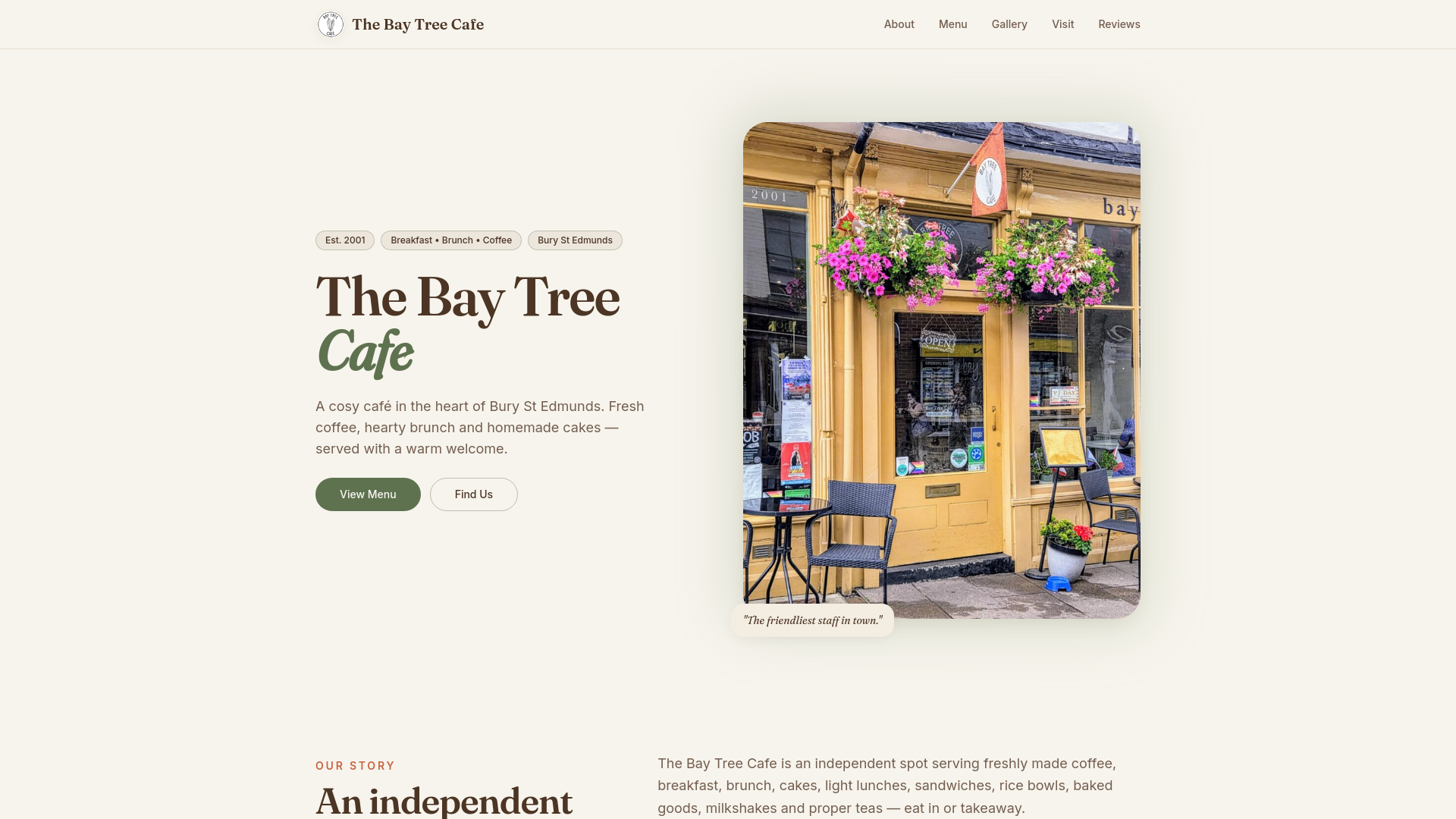Bay Tree Cafe in Bury Saint Edmunds
