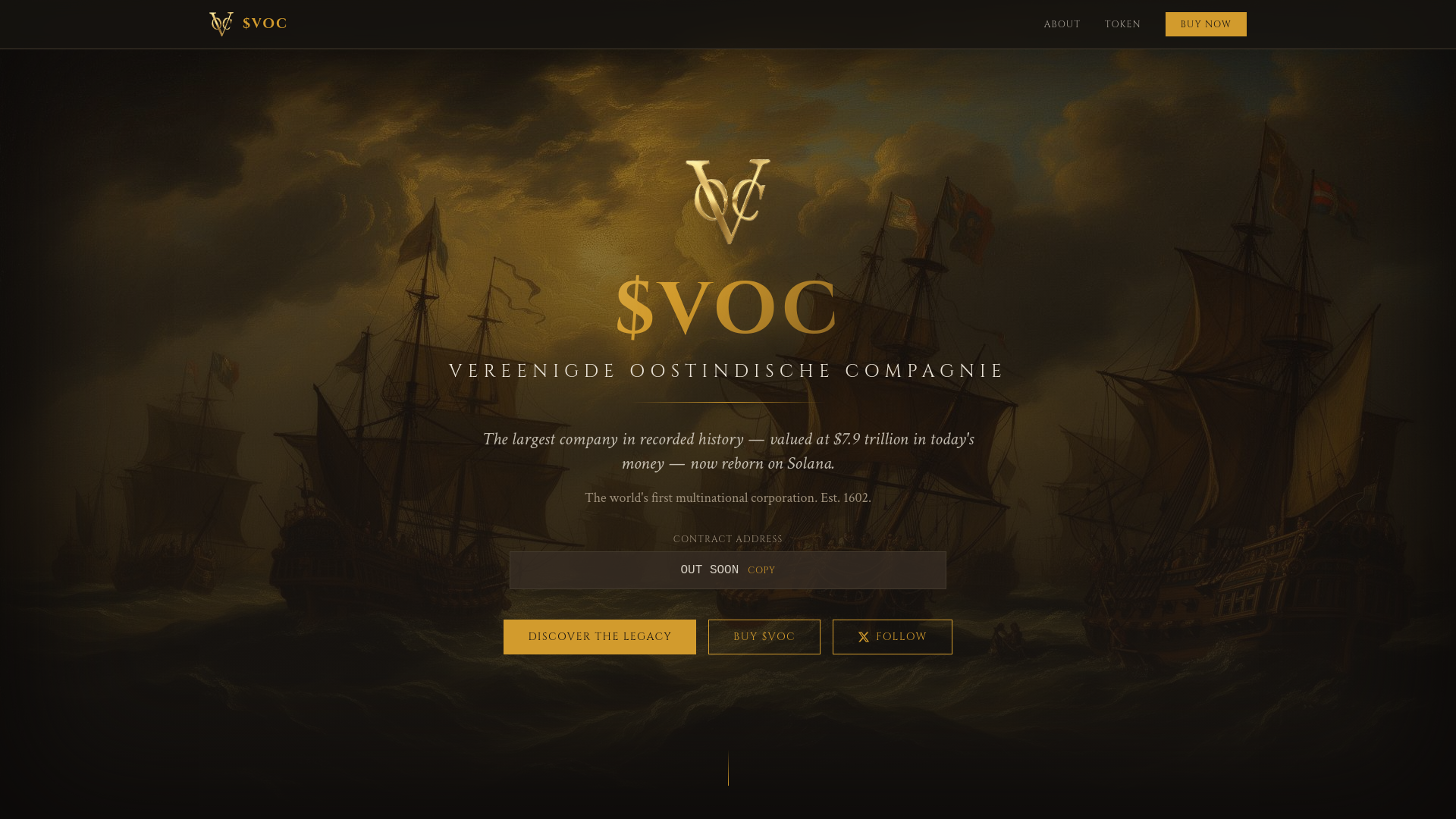 $VOC — The Biggest Company Ever, Now on Solana
