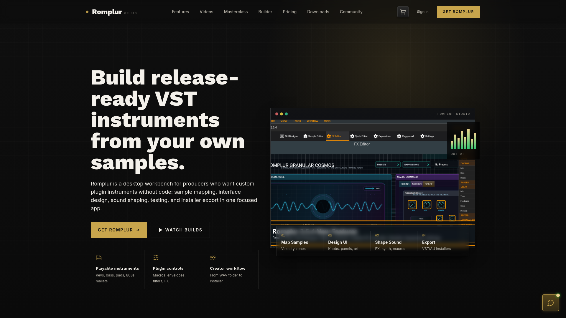 Romplur Romplur - Build Custom VST Plugins in Minutes | No Coding Required