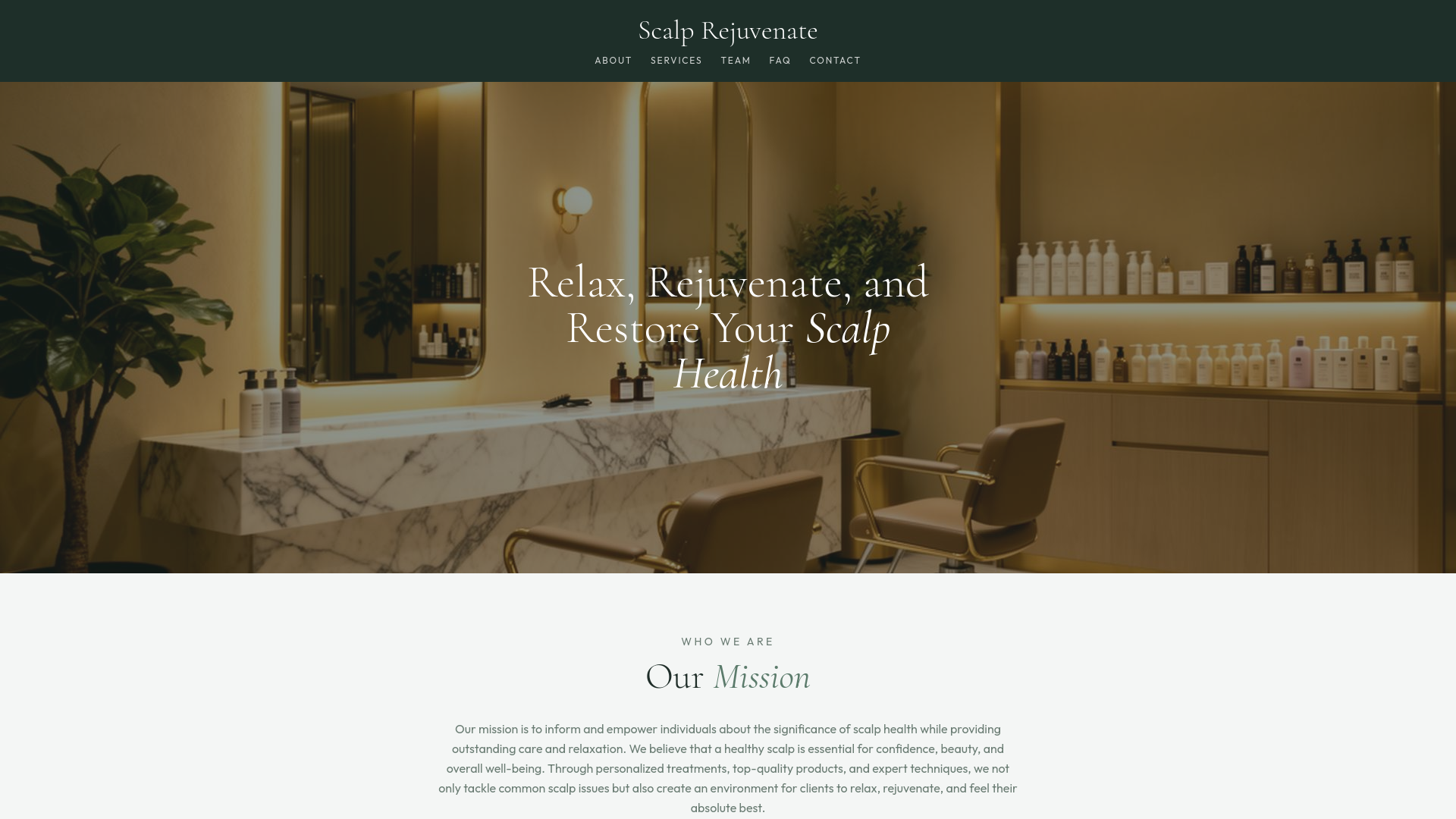 Clean, professional medical spa treatment room with neutral tones at Scalp Rejuvenate in Richfield