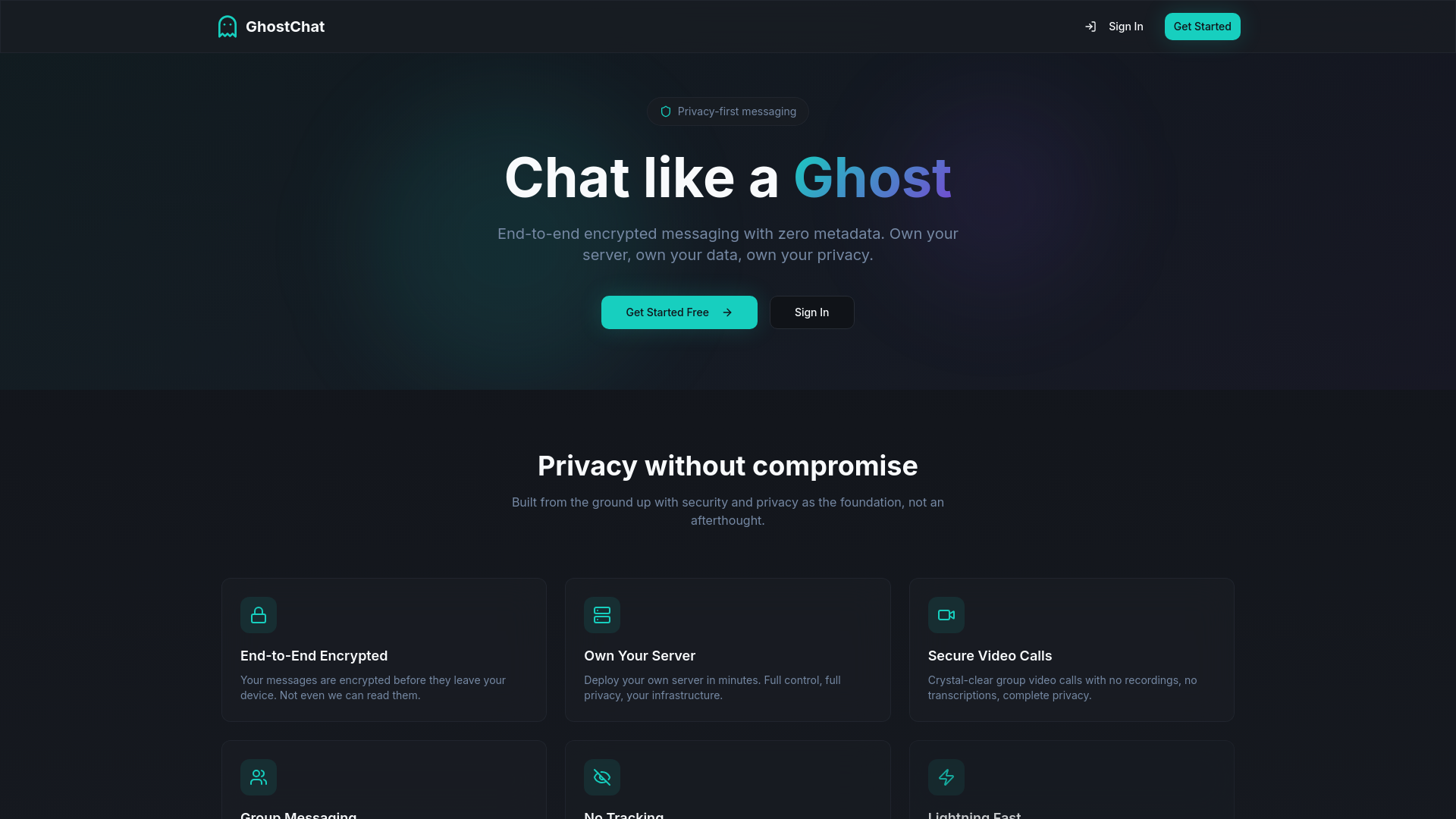 GhostChat - Privacy-First Encrypted Messaging