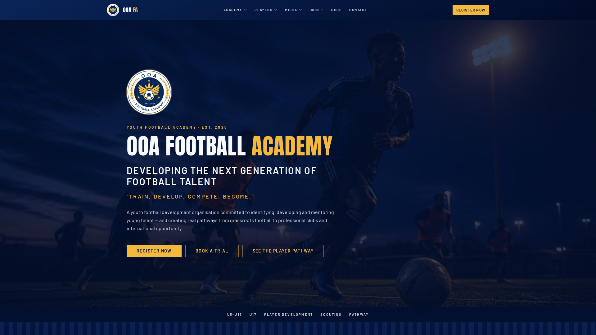 Book a Trial — OOA Football Academy