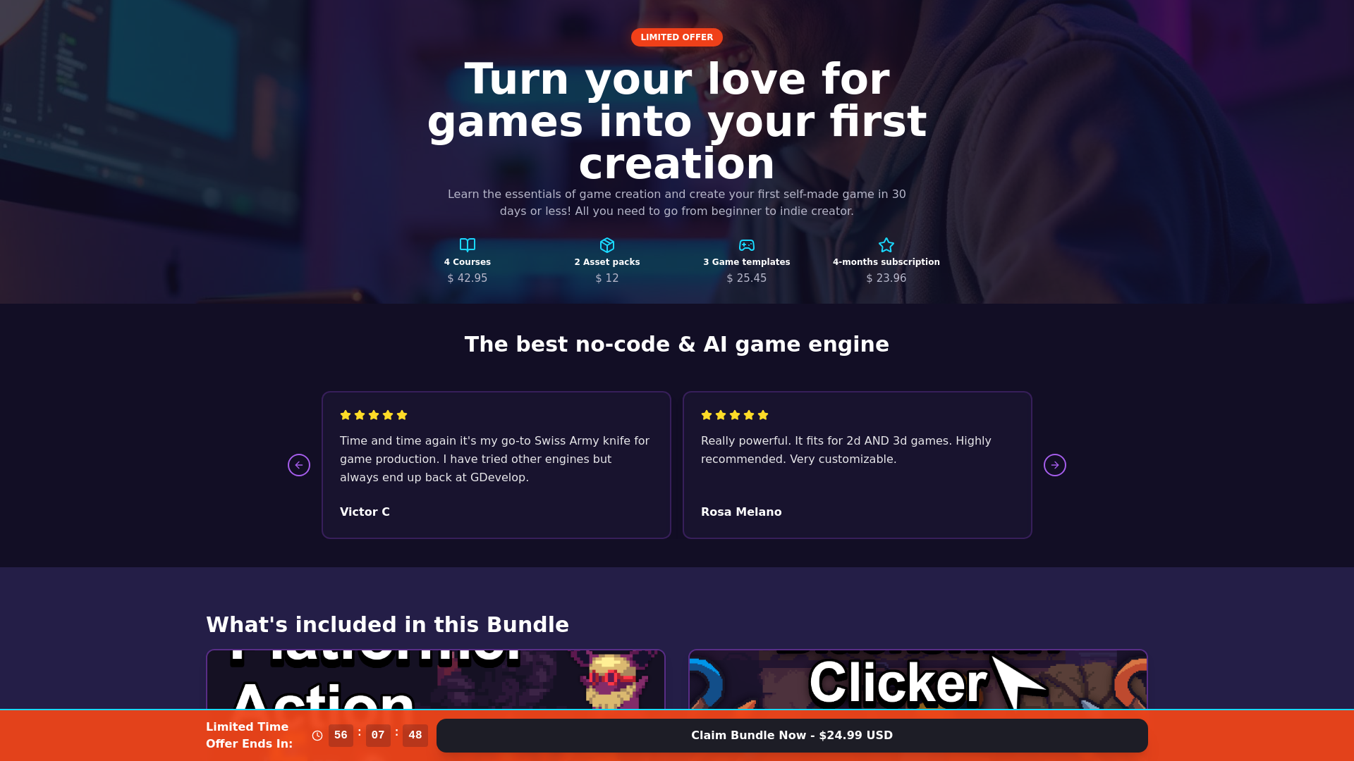 Zero Creator From Zero to Creator Bundle - Learn Game Development