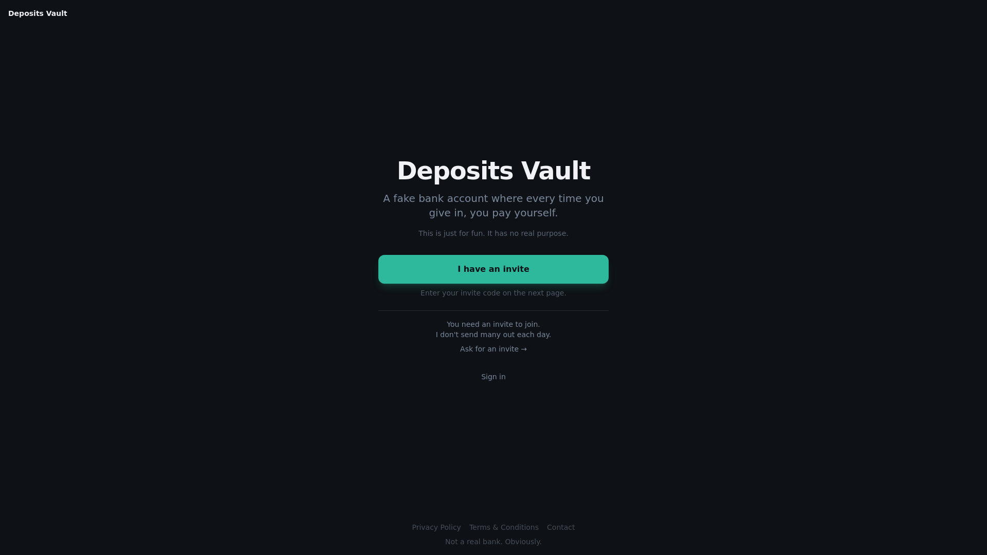 Deposits Vault