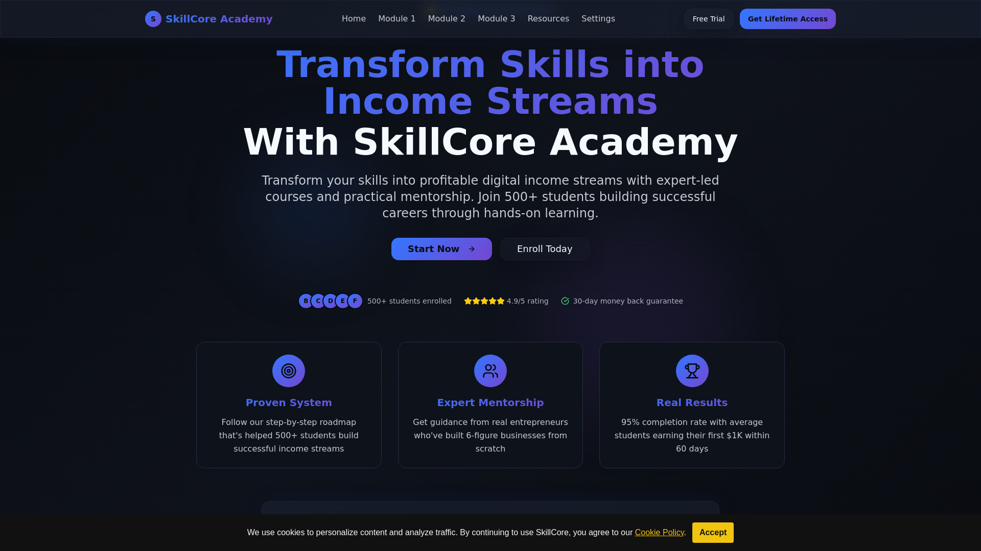 SkillCore Academy - Transform Your Tech Career