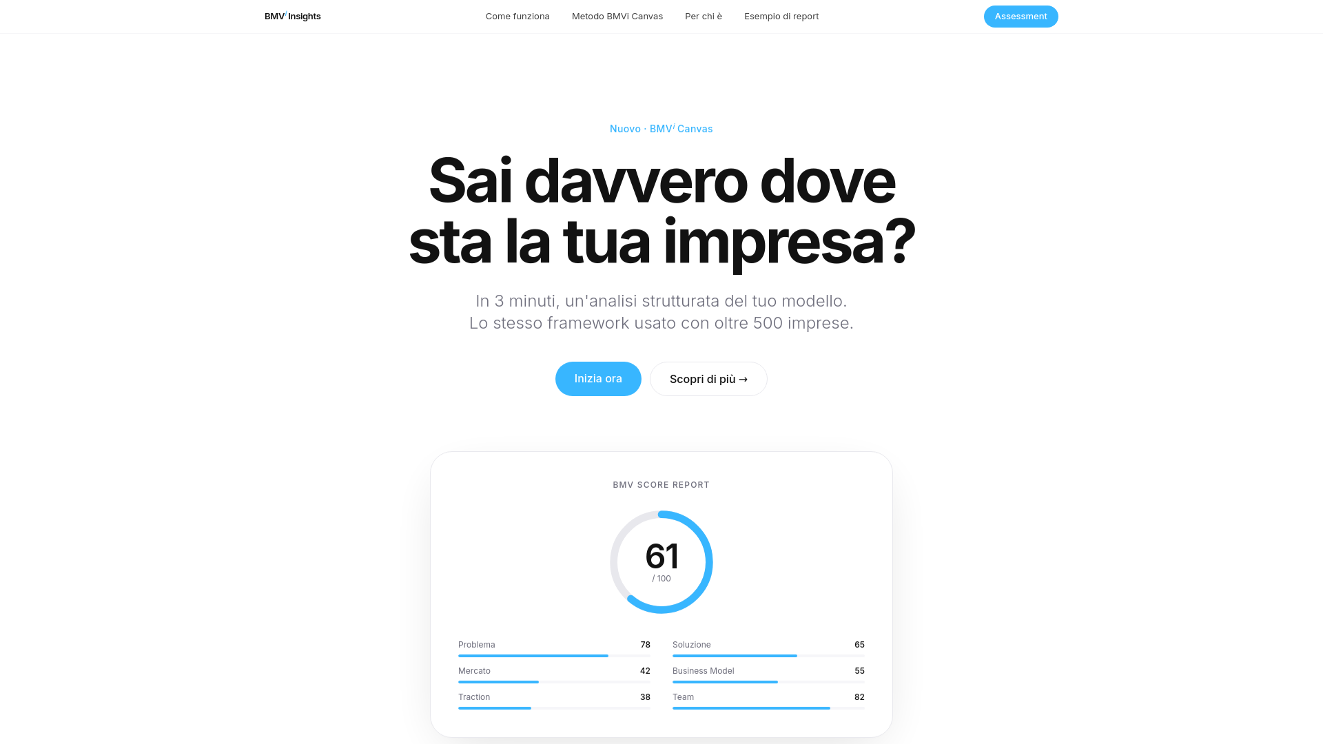 BMVi Insights — Valuta il tuo business model in 3 minuti
