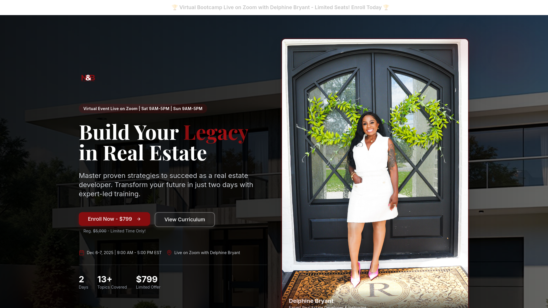 Legacy Builders Bootcamp - Master Real Estate Development in 2 Days