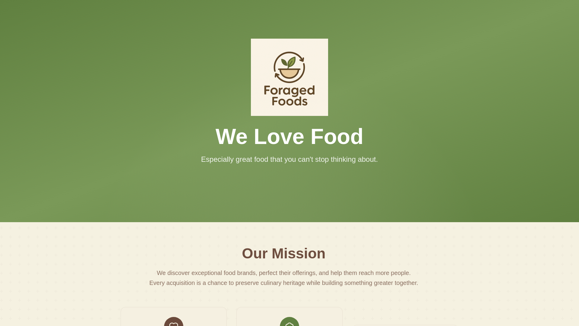 Foraged Foods