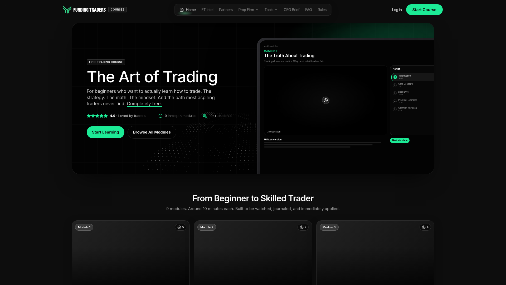 Free Trading Courses at FundingTraders
