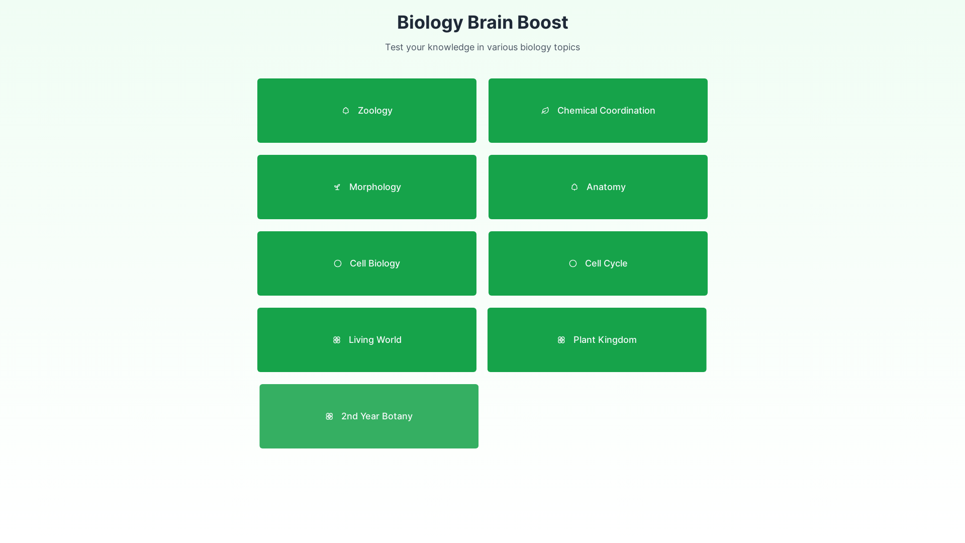 Professional Biology Quiz & Exam Preparation Platform