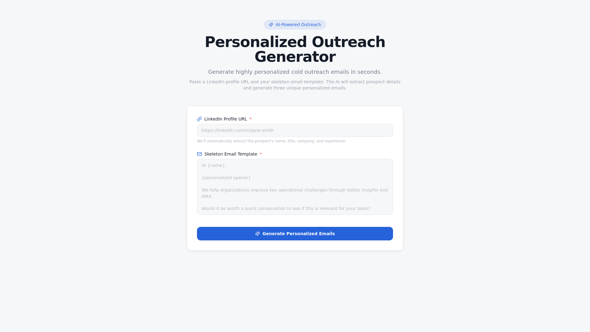 ColdCraft — Personalized cold outreach at scale — Paste a LinkedIn URL and ColdCraft writes a personalized email sequence in seconds.