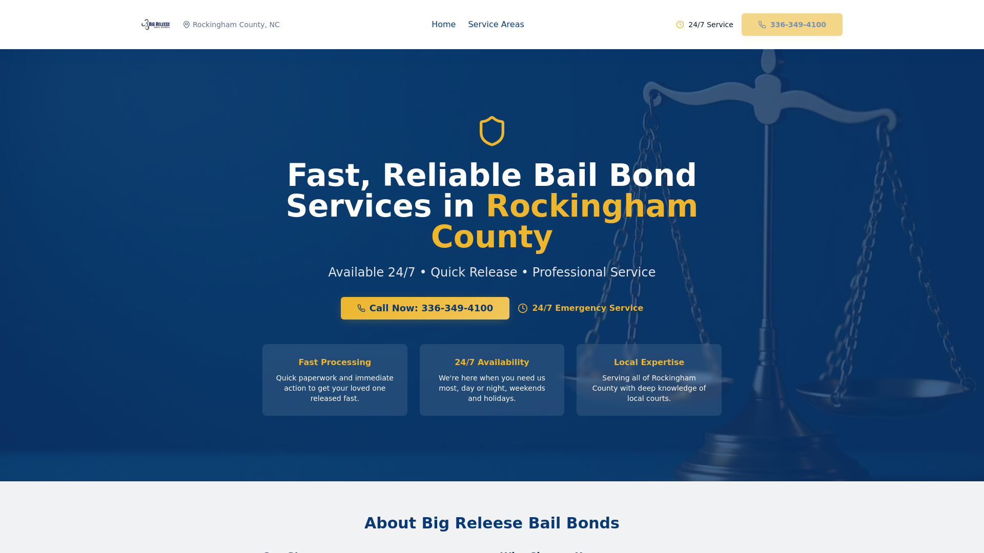 Big Releese Bail Bonds - 24/7 Bail Bond Services in Rockingham County, NC