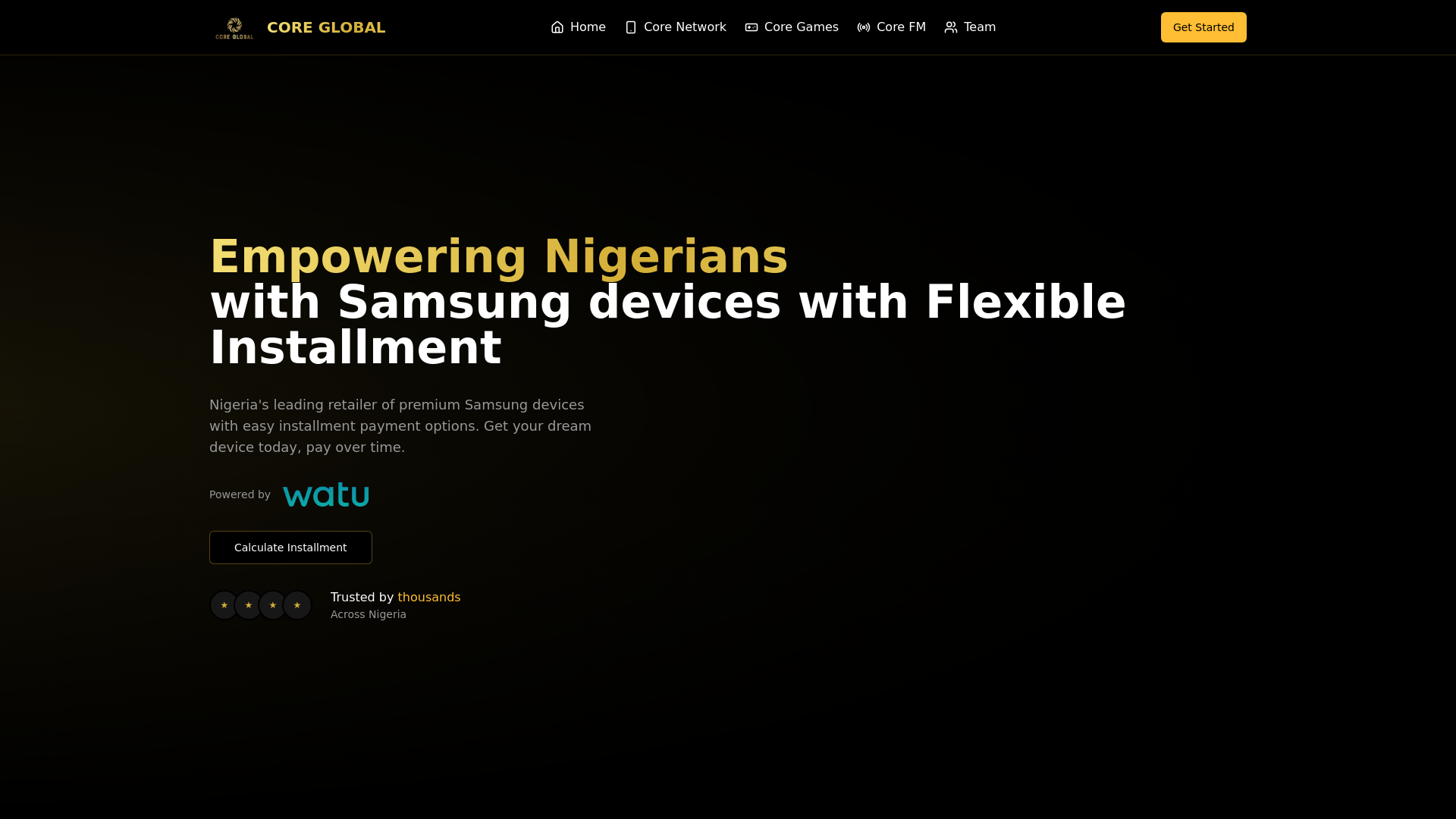 Core Global - Samsung Devices on Installment in Nigeria