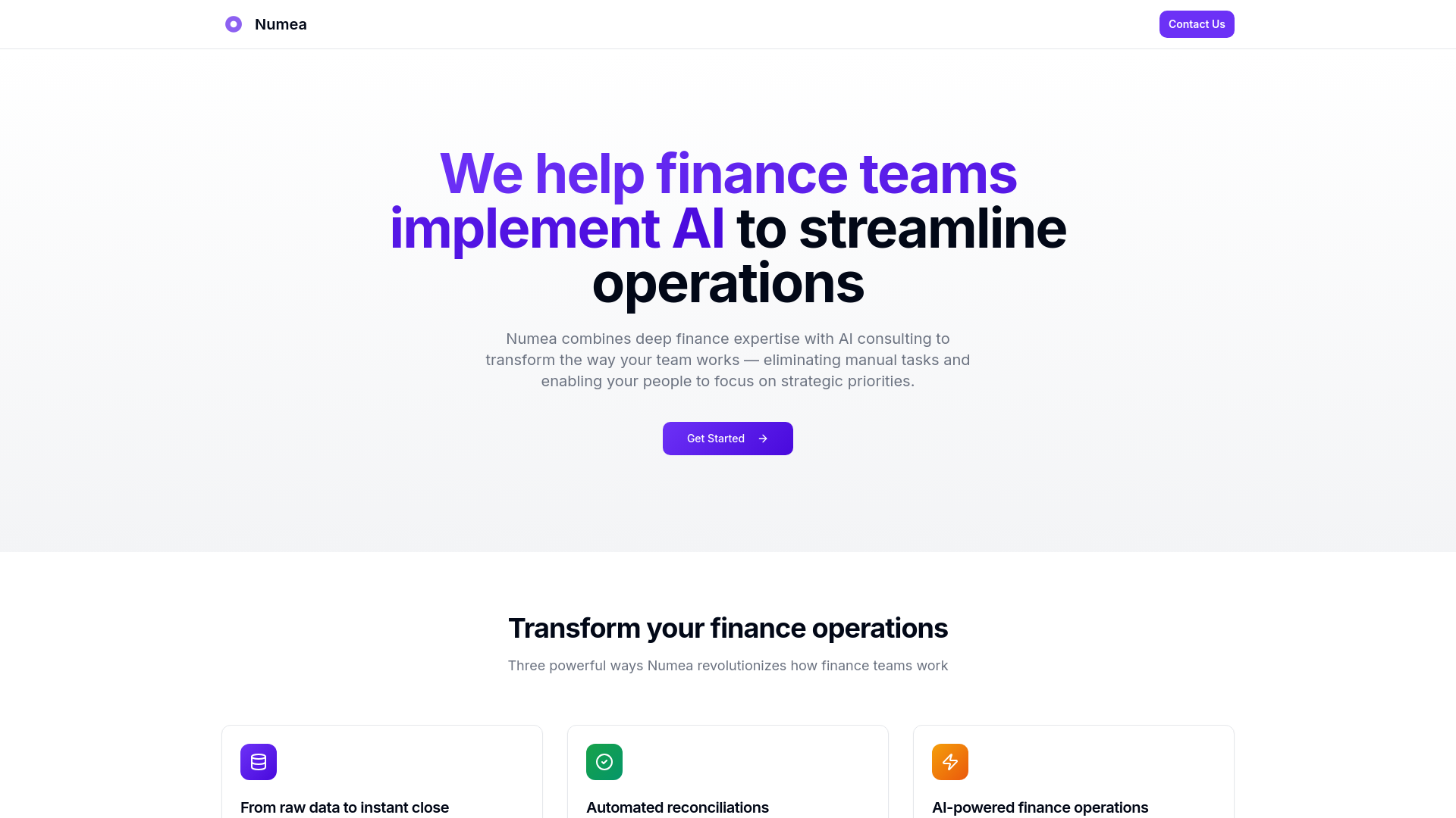 Numea - AI Enabler for Corporate Finance Teams