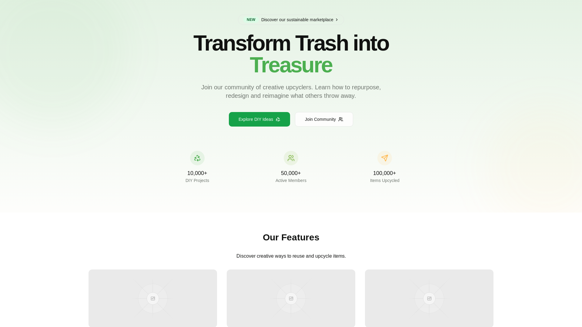 Modern Eco-friendly Recycling & Upcycling Platform