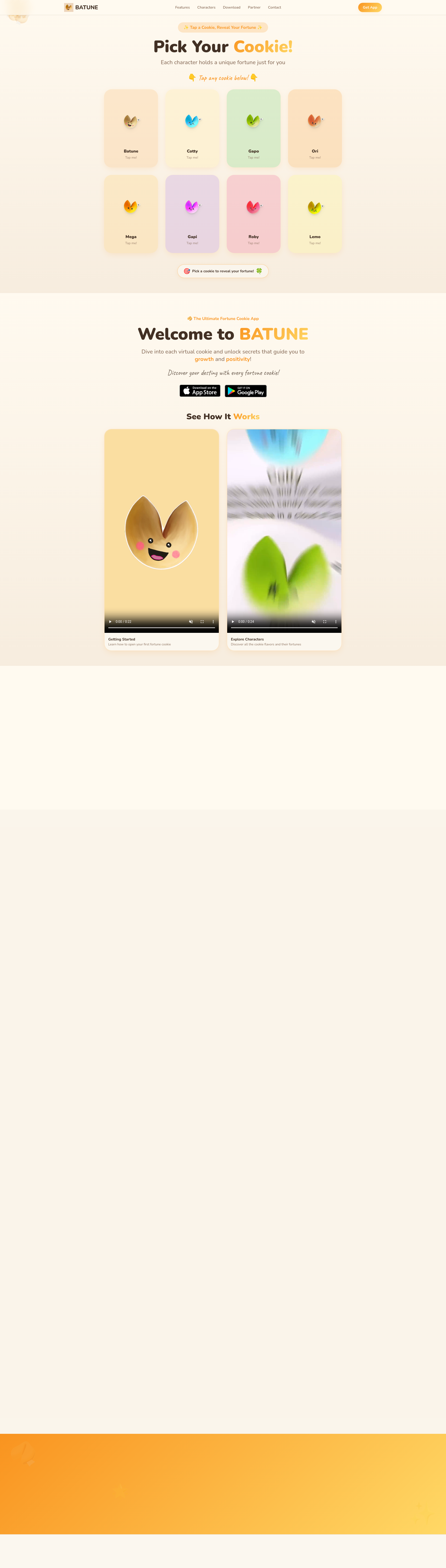 BATUNE - The Ultimate Fortune Cookie App