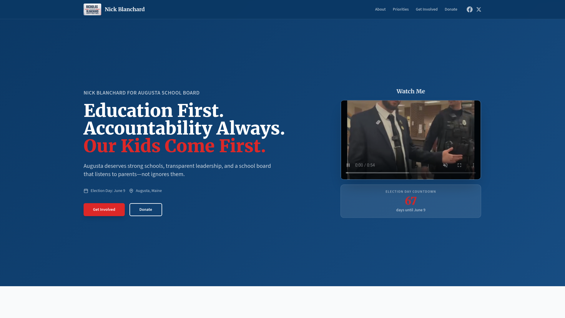 Nick Blanchard for Augusta School Board