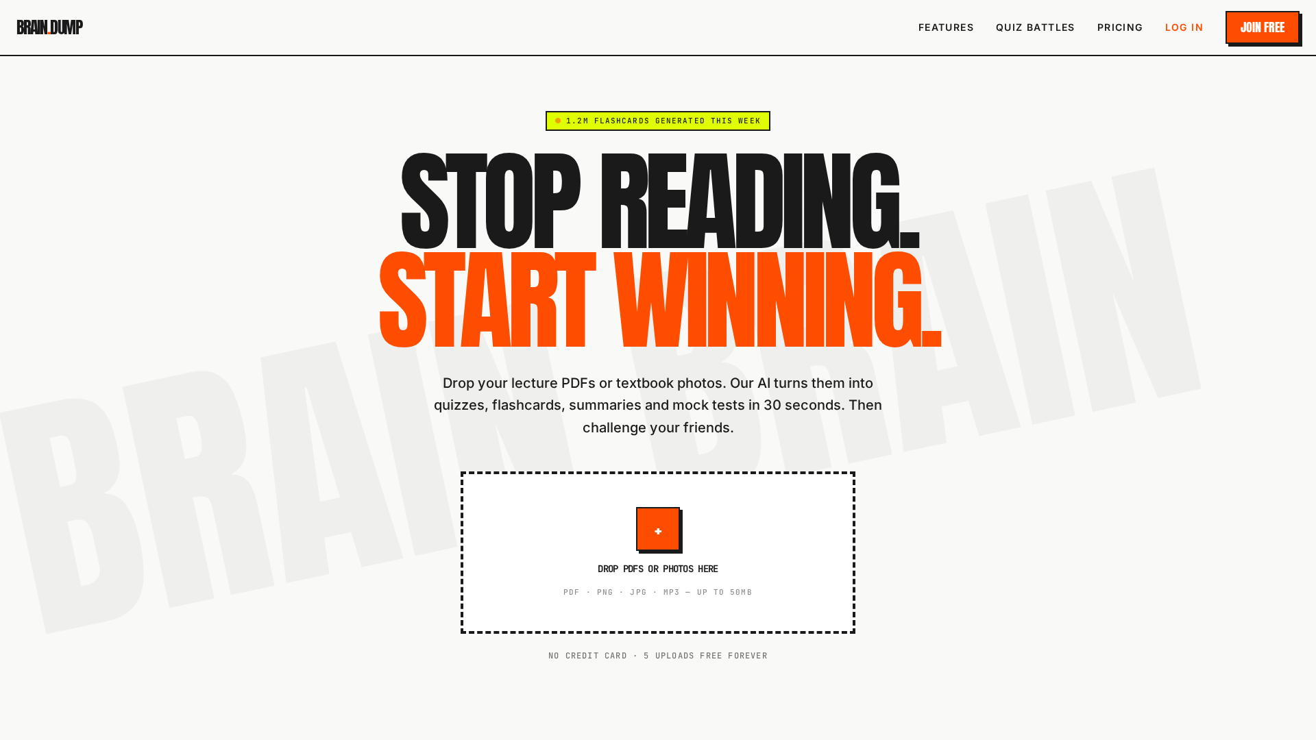Brain.Dump — Stop Reading. Start Winning.