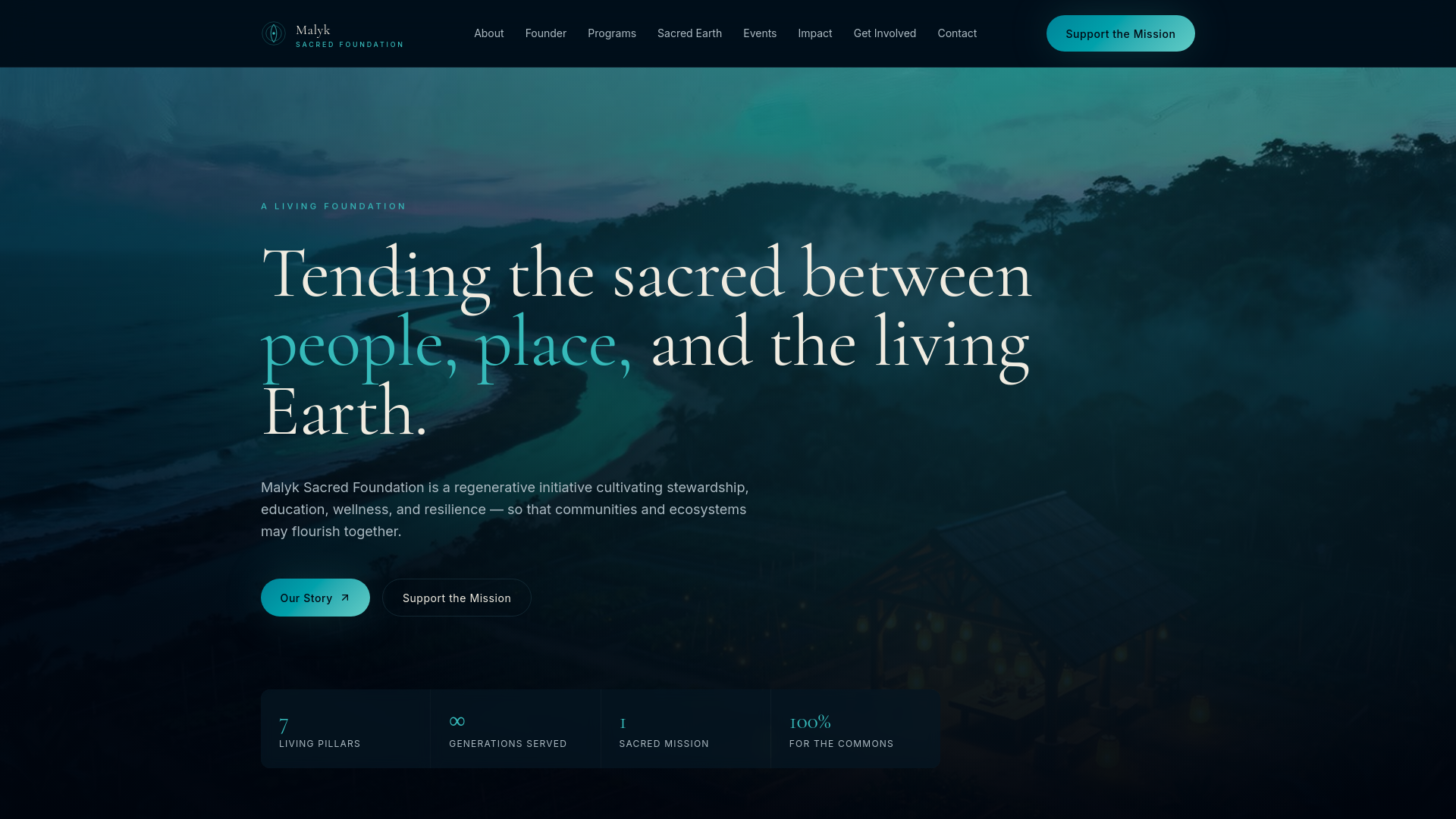 Malyk Sacred Foundation — Regenerating People, Place &amp; Planet
