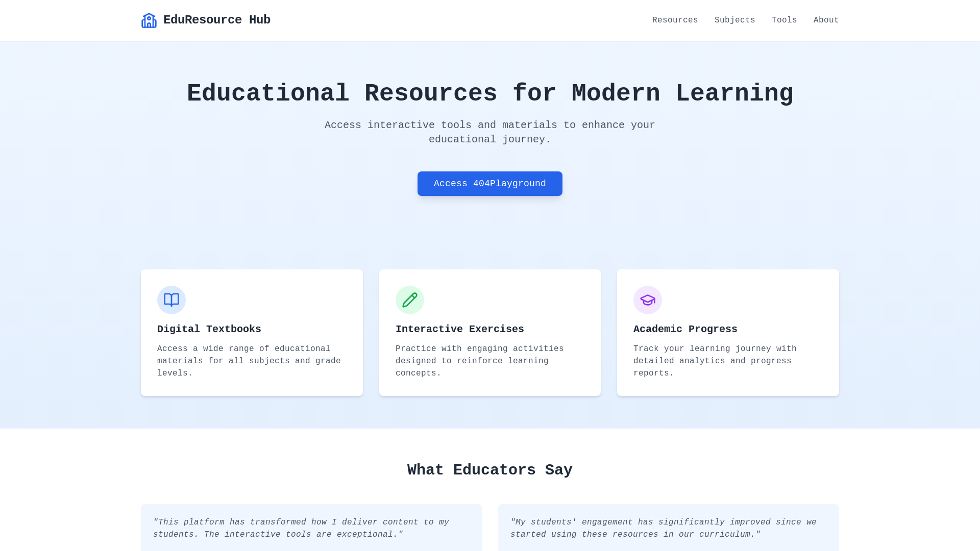 EduResource Hub | Learning Resources for Students