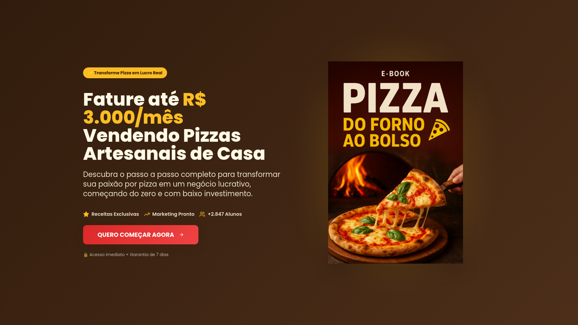 PIZZA DO FORNO AO BOLSO
