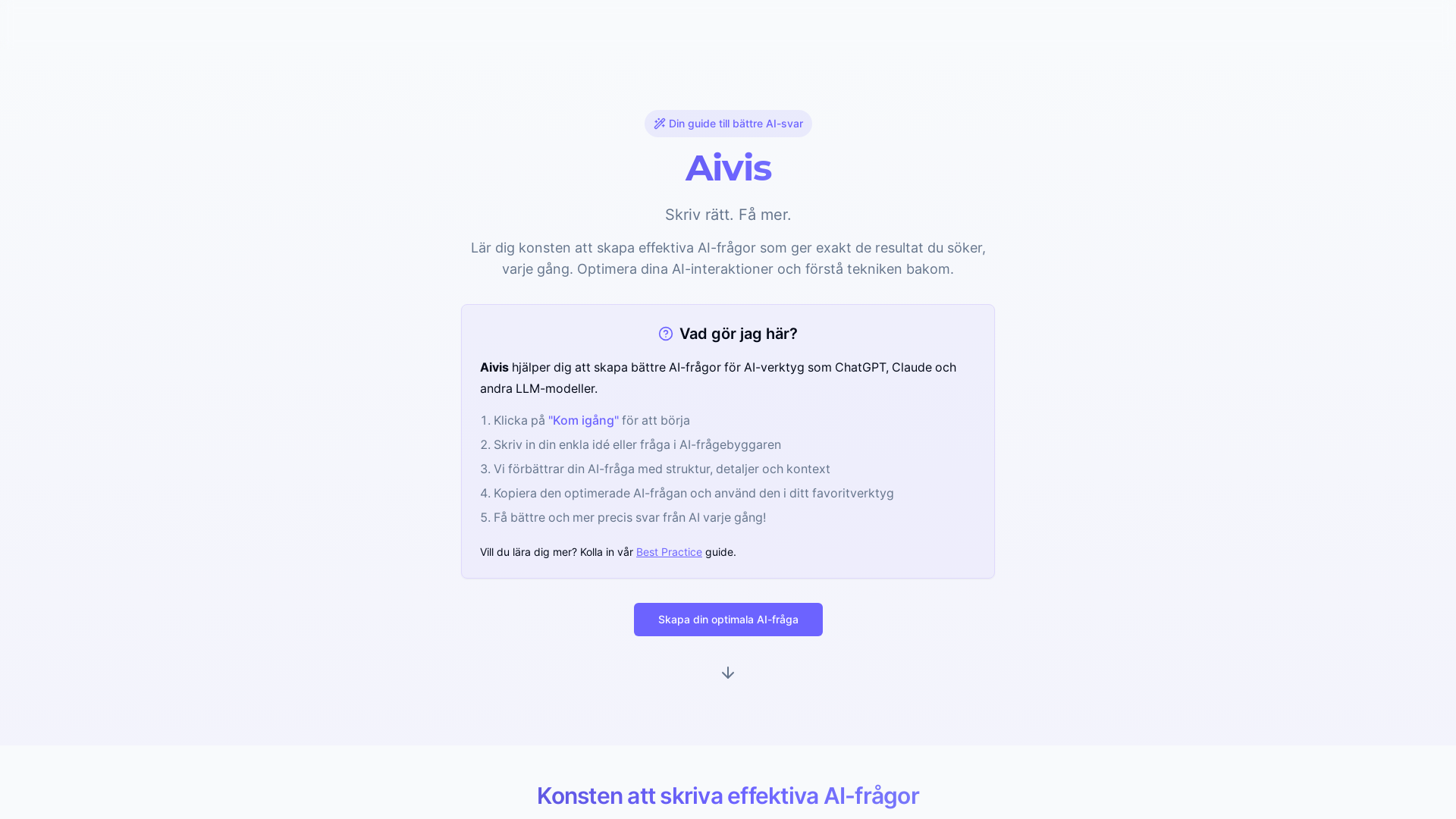 Aivis - Din guide till bättre AI-svar