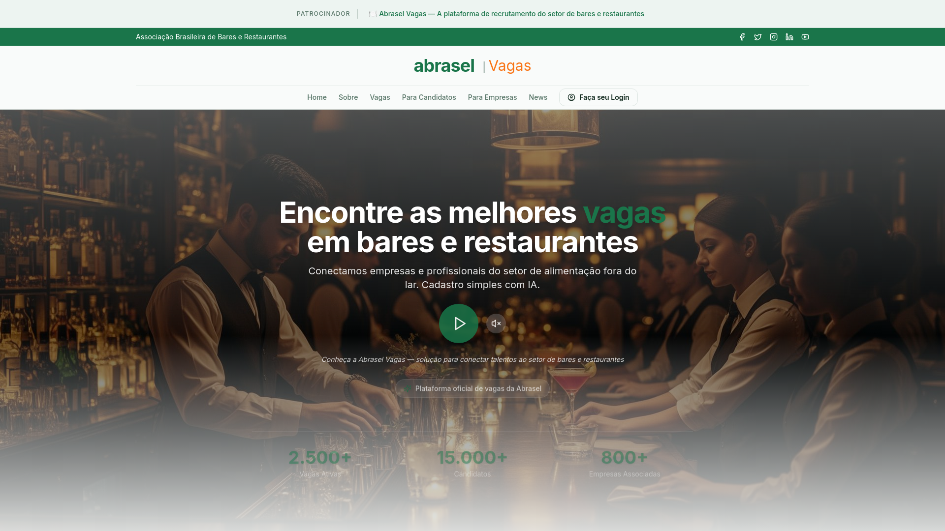O A R Abrasel Vagas - Empregos em Bares e Restaurantes