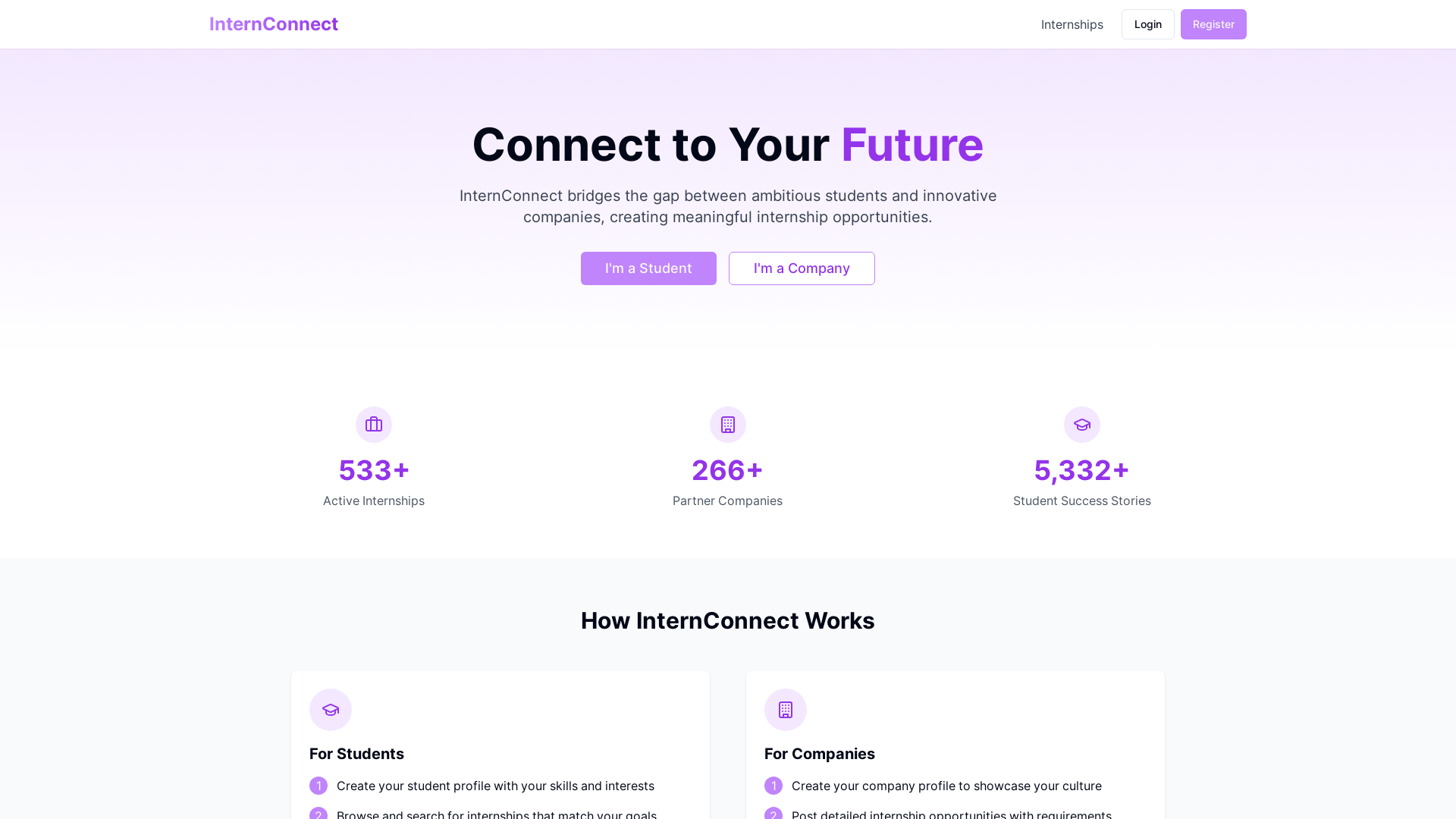 Advanced Internship Marketplace App