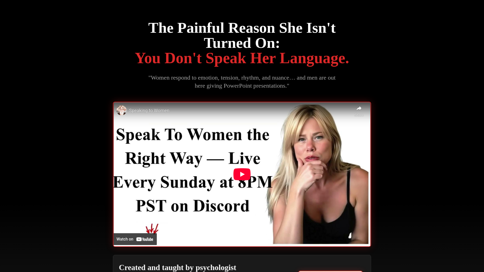Speaking To Women - Master the Language Women Actually Respond To