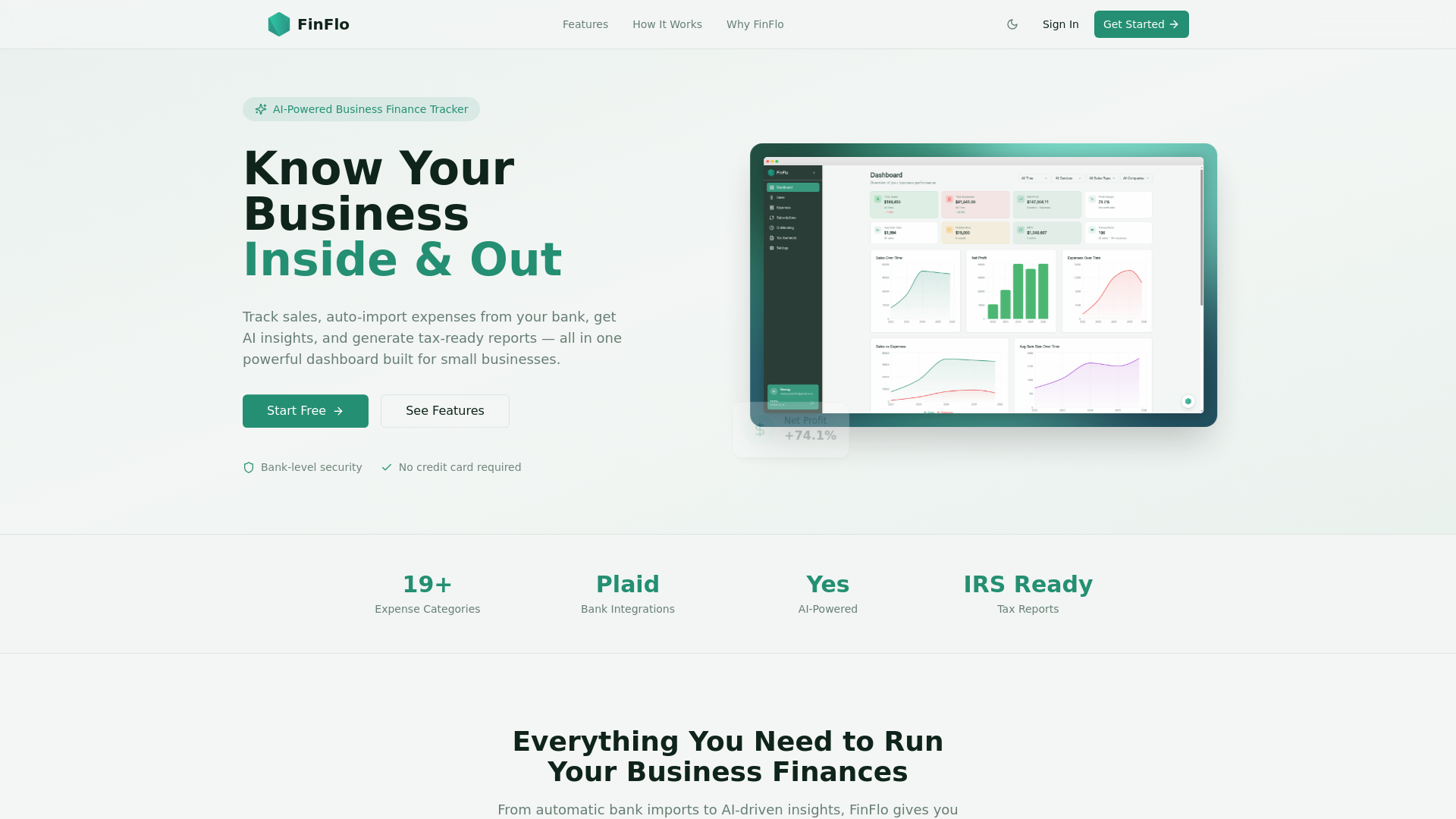 Fincraft FinFlo - AI-Powered Business Finance Tracker