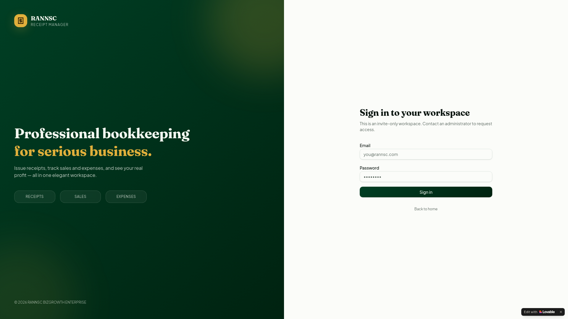 Receipt Manager app preview