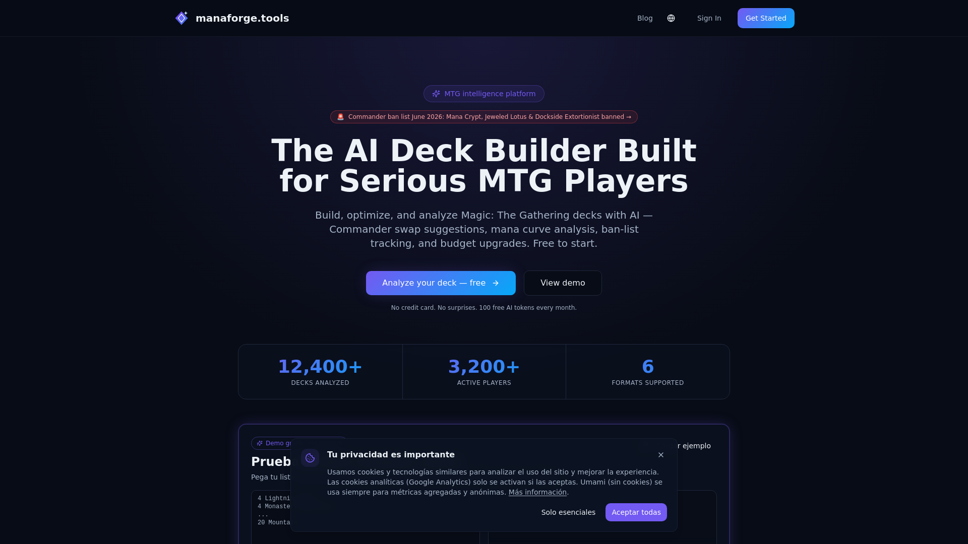 AI Commander Deck Builder: Build Better EDH Decks in Less...
