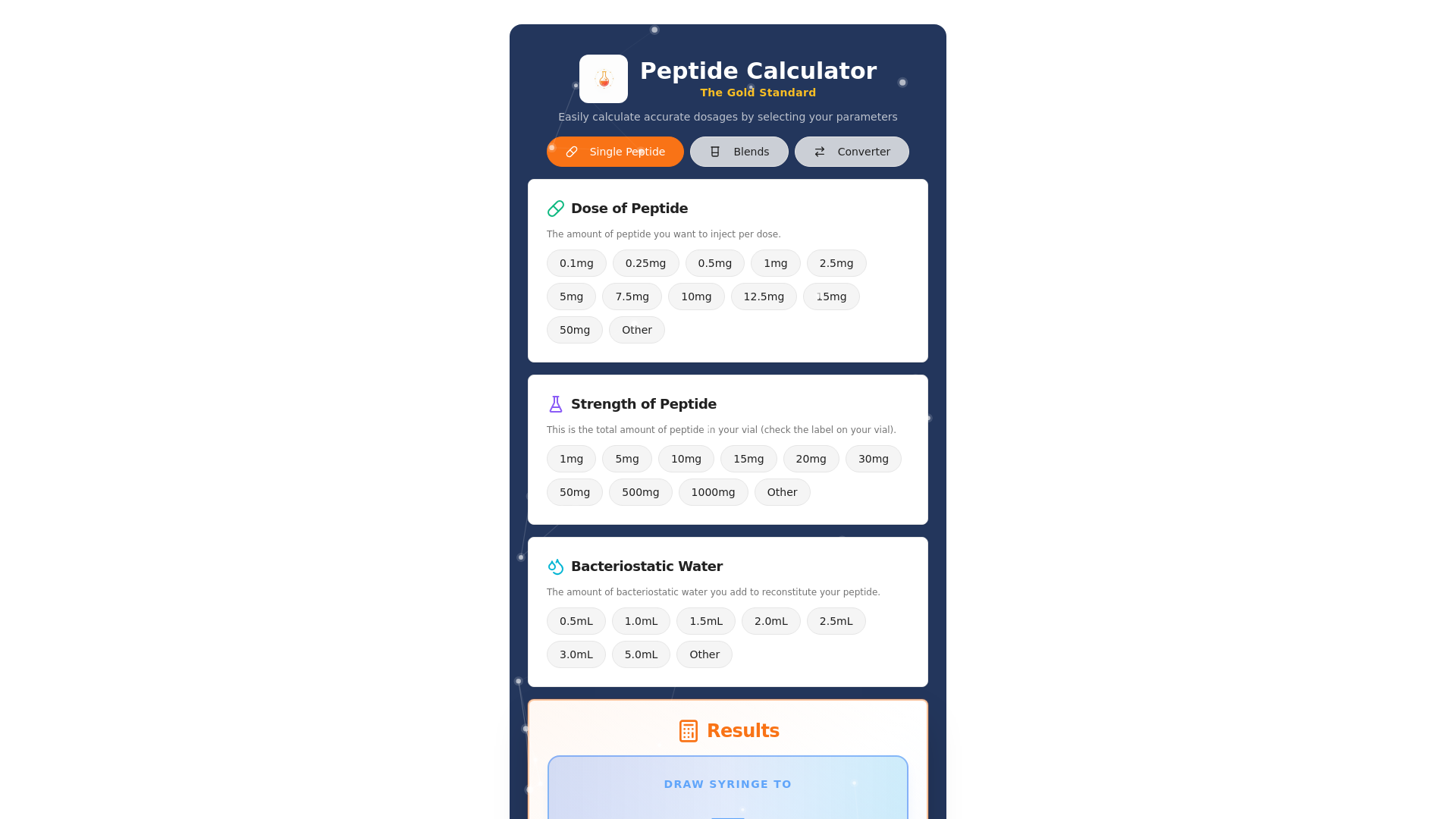 Pro Peptide Calculator