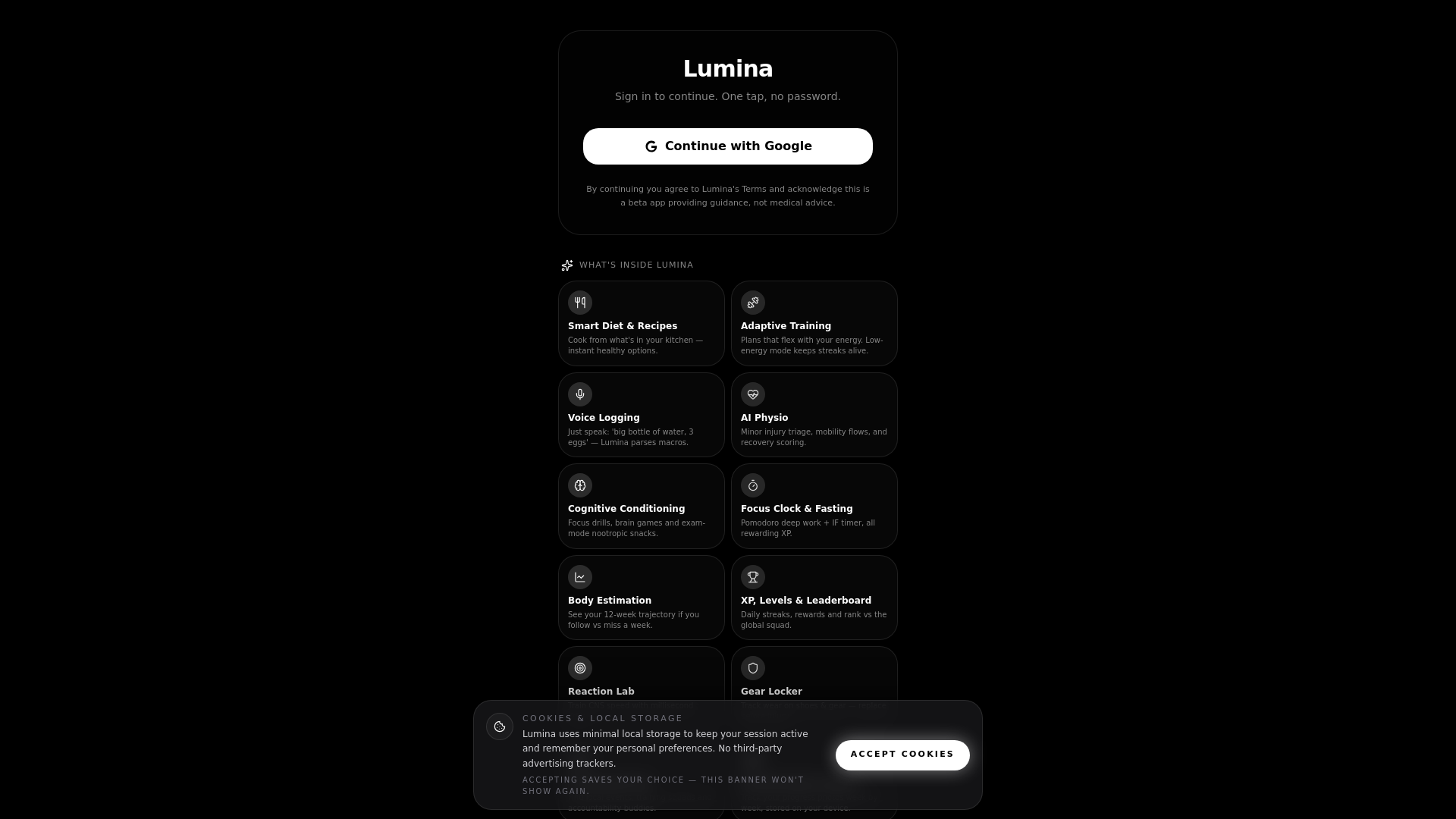 Lumina — 官网预览图