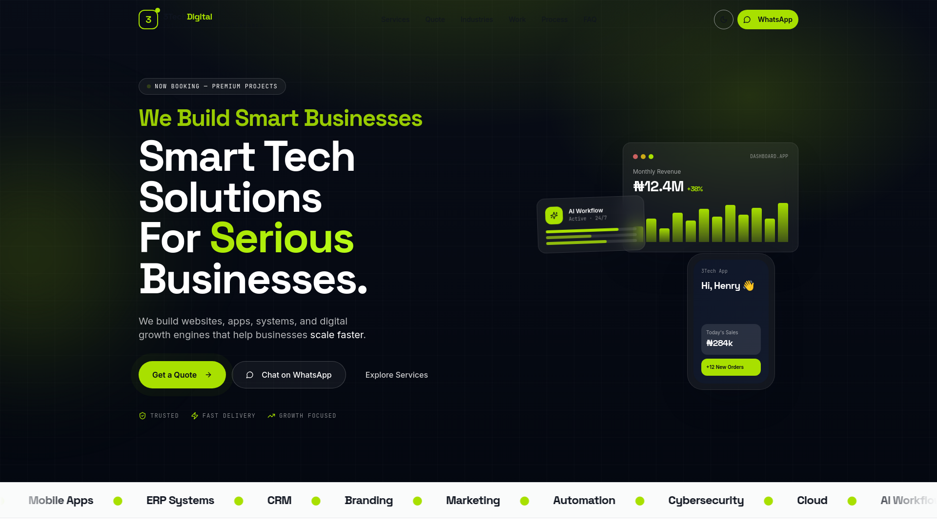 3Tech Digital — Technology That Transforms Businesses | Web, Software & AI