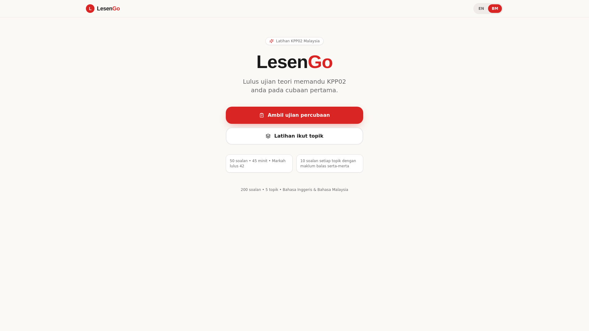 JPJ KPP01 Theory Test Practice Online Malaysia | LesenGo